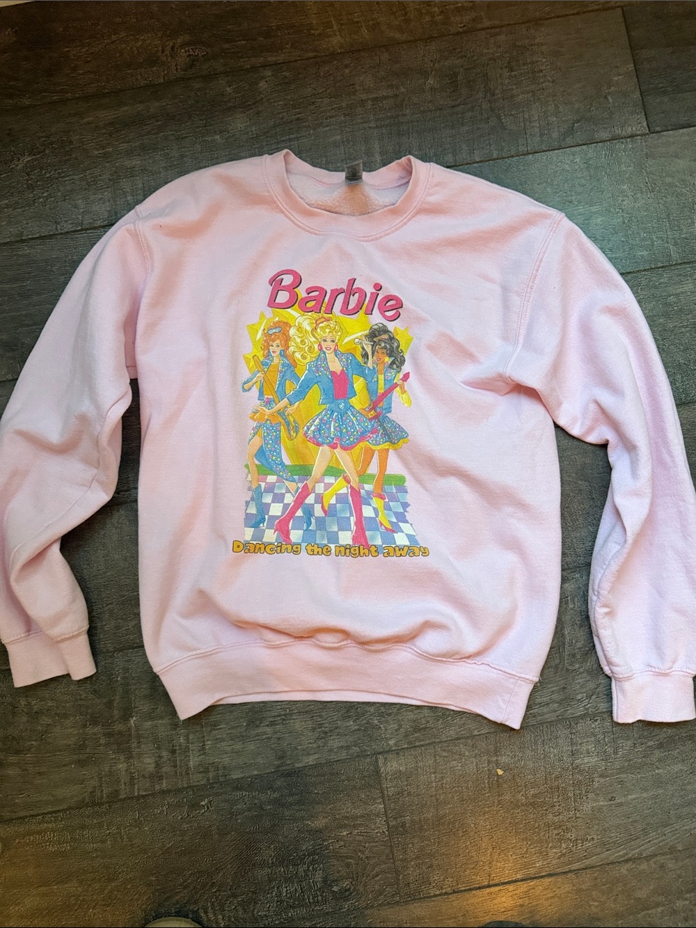 Barbie Light Pink Graphic Crewneck Sweatshirt
